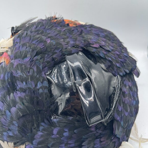 🎩 Vintage Christian Dior Feathered Hat – Paris-New York Label - Picture 5 of 12